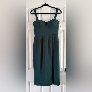 Altar'd State Hunter Green Strapless Sheath Dress